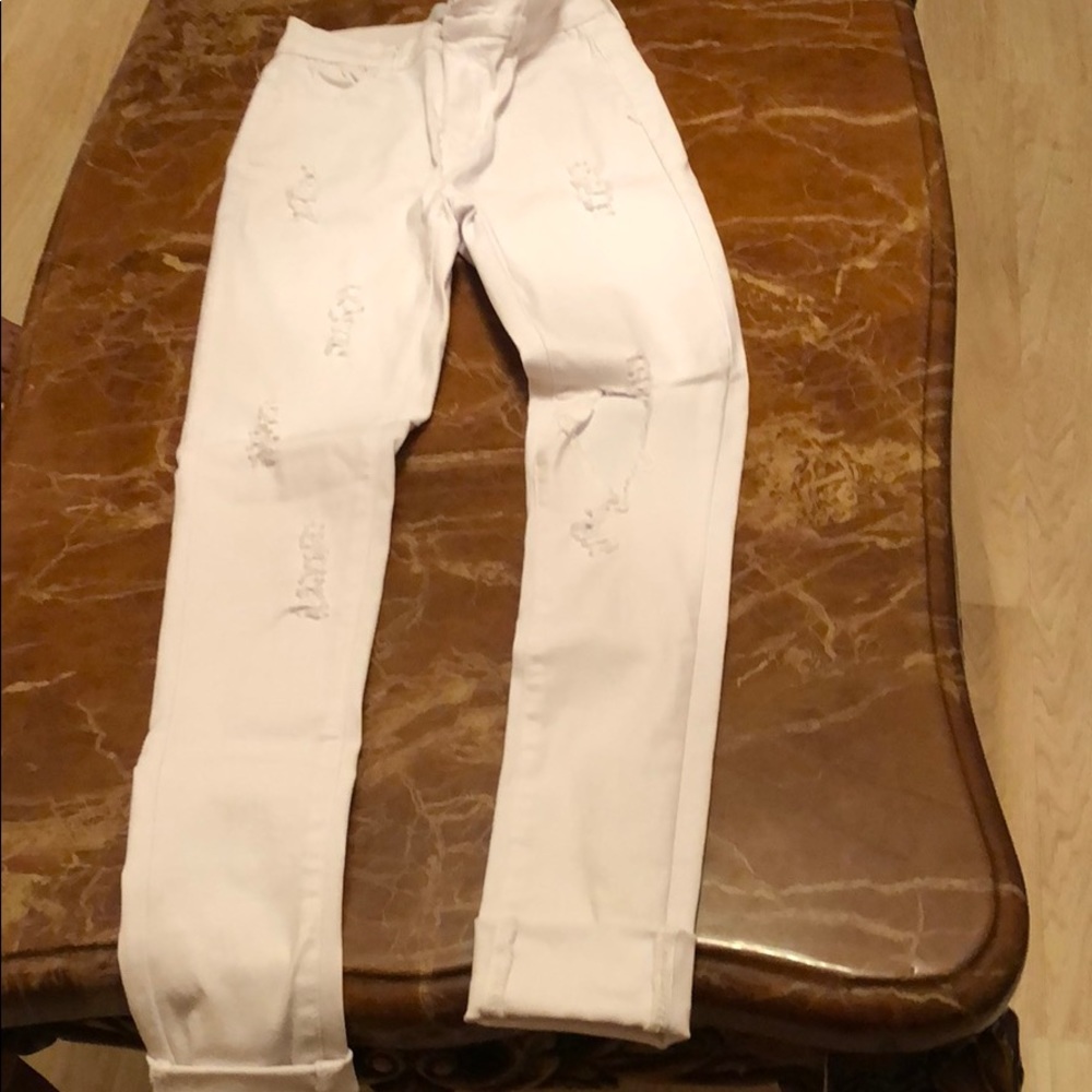 White rip jeans for kids
